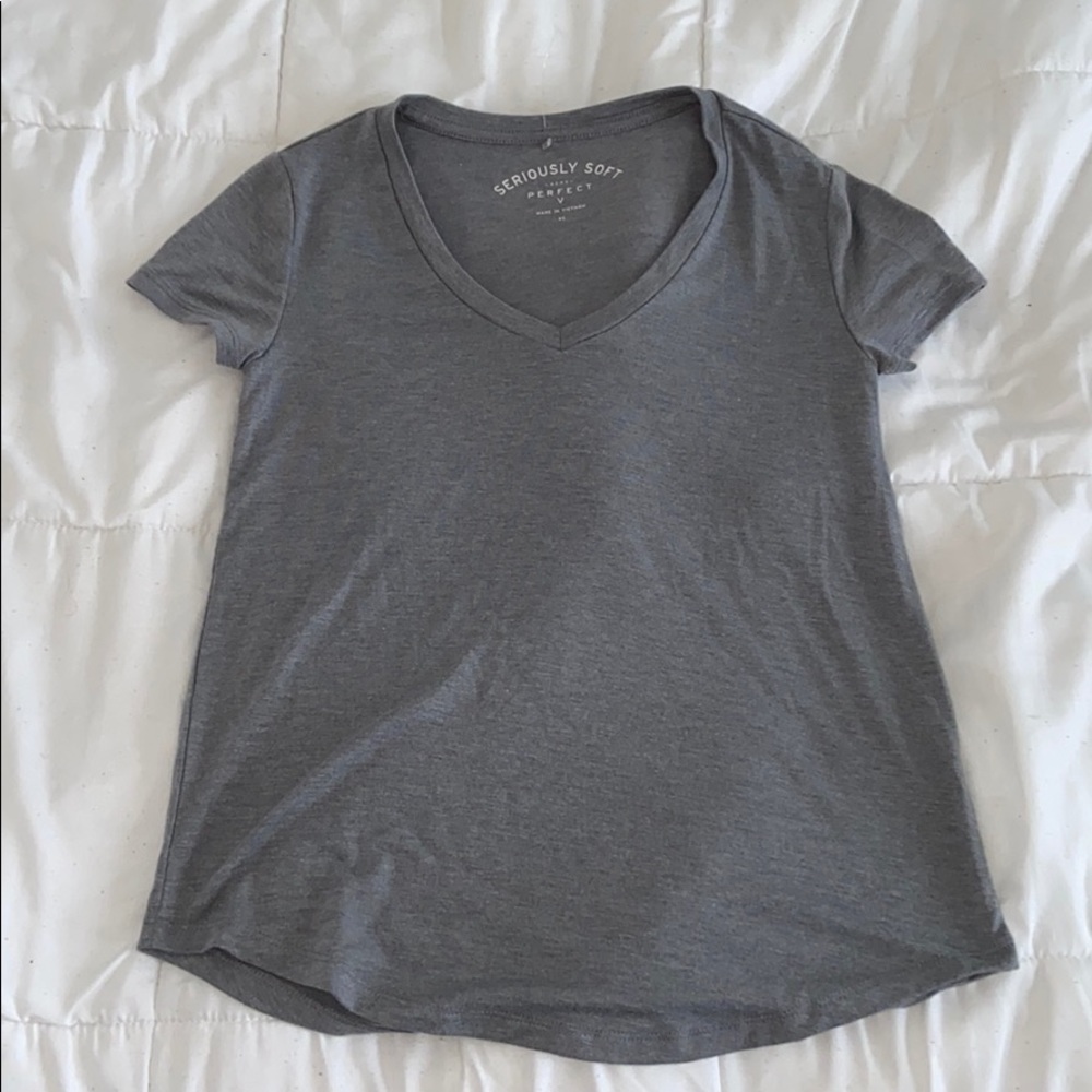 brand new grey shirt sleeve v neck